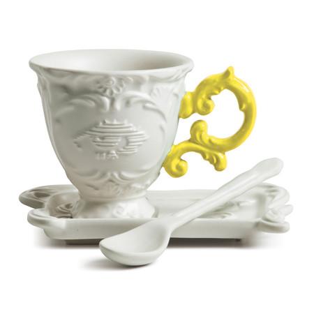 Seletti I-Wares Porcelain Coffee Set - Yellow