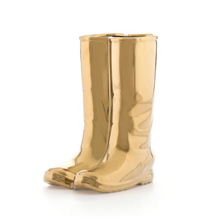 Seletti Rainboots Umbrella Stand Gold