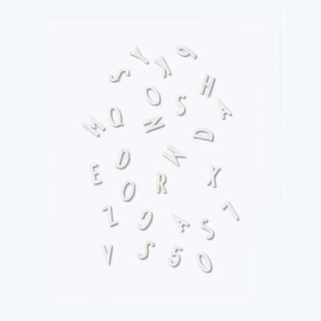 Letter Box Small Letters White 128pcs