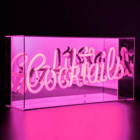 Neon Plexi Box Cocktails Pink
