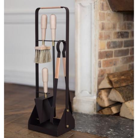 Eldvarm Fireplace Companion Set Leather Naturel