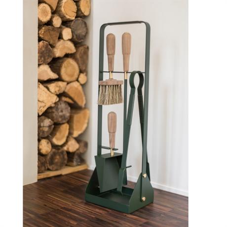 Eldvarm Fireplace Companion Set Leather Foret
