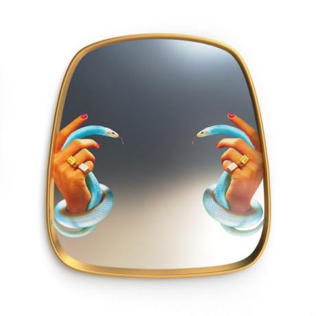 Seletti Mirror Gold Frame Snakes