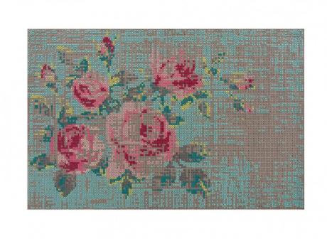 Gan Rugs Canevas Flowers Colored 200x300