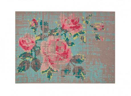 Gan Rugs Canevas Flowers Colored 170x240