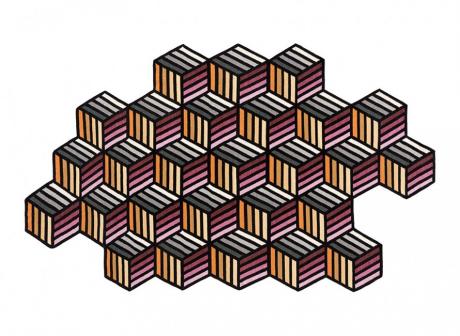 Gan Rugs Parquet Hexagon 188x305