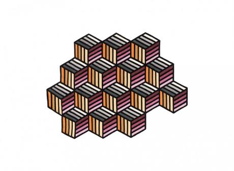 Gan Rugs Parquet Hexagon 153x203