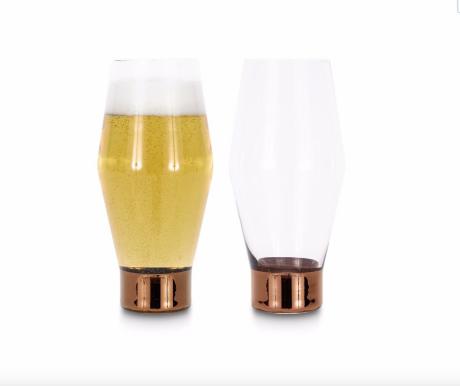 TOM DIXON TANK BEER GLASSES COPPER X2