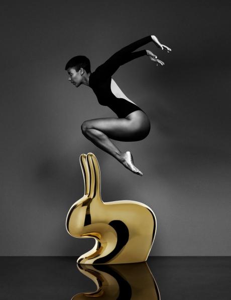 Qeeboo Rabbit Chair Metal Finish