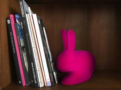 Qeeboo Rabbit XS Bookend Velvet Finish