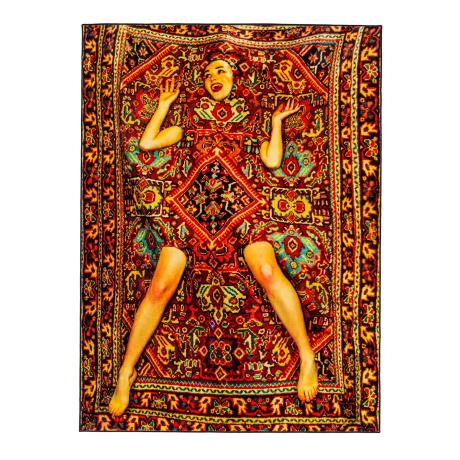 Seletti Rectangular Rug Lady on Carpet