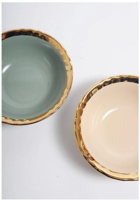 Vintage Pastel Salad Bowl