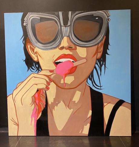 Girl with Ice-cream Blue